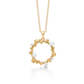 BUBBLES N' PEARLS pendant in 14 karat gold | Danish design by Mads Z