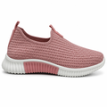 Pink slip-on sneakers med strik og fleksibel sål