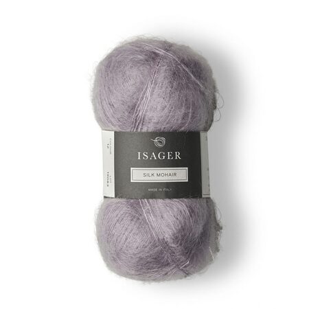 isager silk mohair farve 12 lys lilla