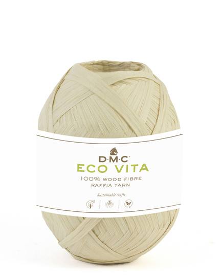 raffia dmc garnnoegle i farven beige bastgarn