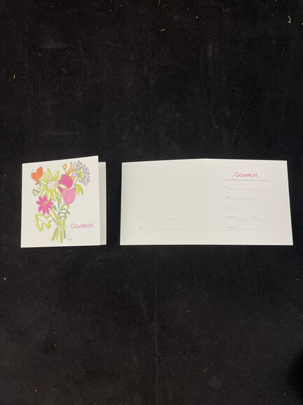 Håndtegnet Gavekort med Blomsterbuket
