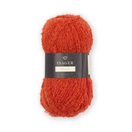 isager boucle i farve 28 roed garnnoegle alpacagarn