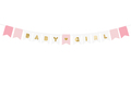 Babygirl banner - babyshower pynt lyserød
