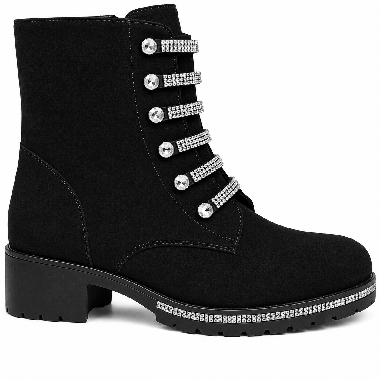 Noira Crystal Lace Boot - 37