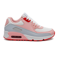 Damesneaker i pink, hvid og grå med rød sål og air-detalje
