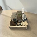 Dyrk selv-kasse til mikrogrønt med glasskål, frøposer, Coco-mix og dyrkningstilbehør