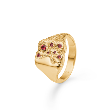 Edge ring in gold-plated silver | Studio Z