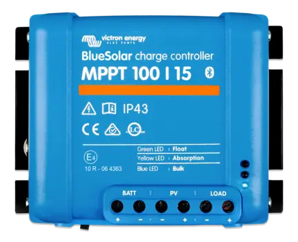 victron bluesolar mppt 100-15 solcelle regulator 12v 24v shop12volt