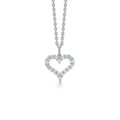 Tender Heart necklace in sterling silver with cubic zirconia