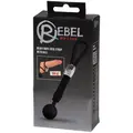 Rebel Heavy Rope sort justerbar penisstrop i silikone med metalvægt