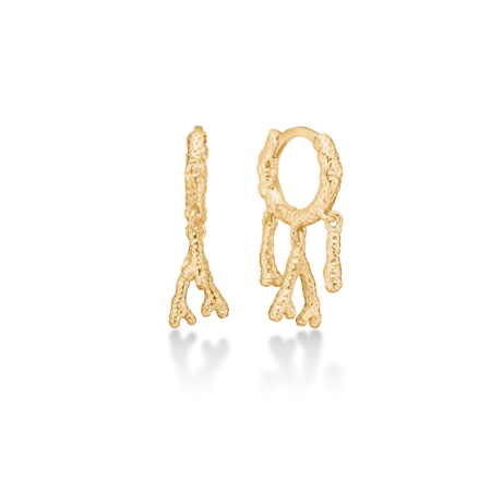 Reef Essence hoops udført i 925 ren sterlingsølv belagt med en slidstærk forgyldning i 18 karat guld.