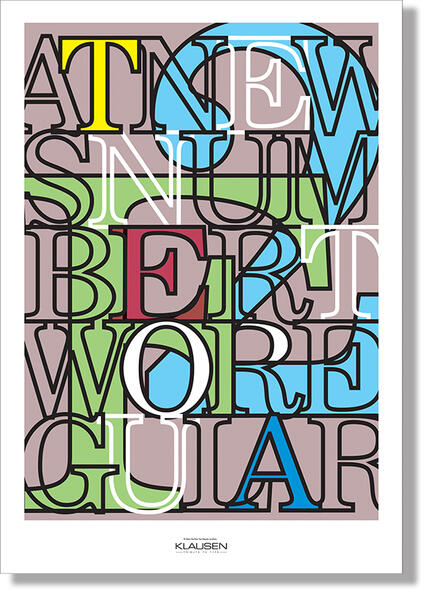 Type collage News number two font Klausen design typoart poster plakat art work webshop