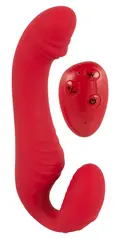 Remote Controlled Strapless Strap-On fra You2Toys – fjernbetjent dobbeltvibrator i silikone.