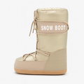 Snow Boot beige – varm vinterstøvle med højt skaft og gummisål