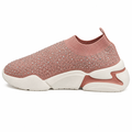 Rosa slip-on damesneaker med rhinsten – Stil & komfort