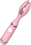 Pink couple vibrator i silikone – genopladelig sexlegetøj til par