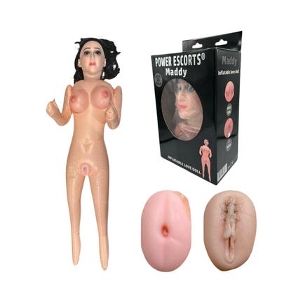 Oppustelig sexdukke dame med realistiske bryster og detaljer