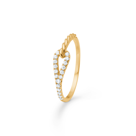 Éclat ring i 8 karat guld med zirkonia