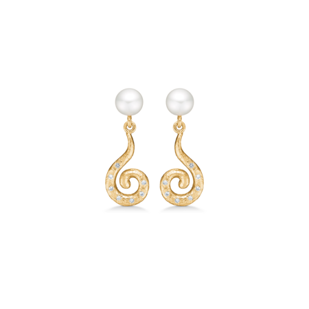 Curiosity øreringe i forgyldt sølv | Studio Z