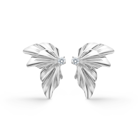 MONARCH sølv øreringe med hvid topas.