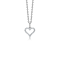 Tender Heart necklace in sterling silver with cubic zirconia