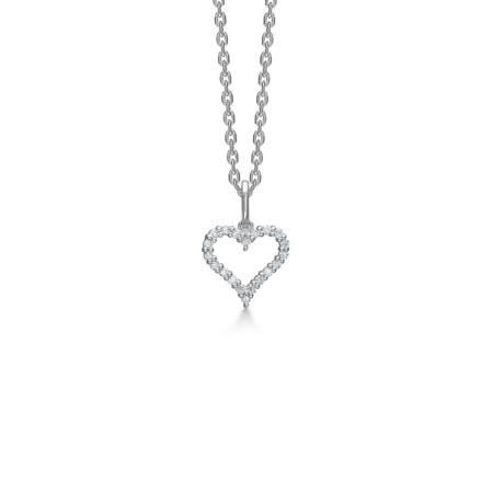 TENDER HEART vedhæng i 14 karat hvidguld | Mads Z