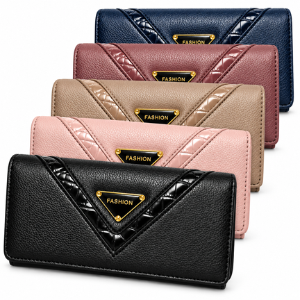 Fashion damepung med kuvertlukning i sort  Åben Fashion damepung med kortlommer og lynlåsrum  Fashion damepung i sort, lyserød, beige, støvet rosa og navy