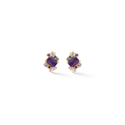 Four Seasons-Summer Petite earrings in 14-carat gold