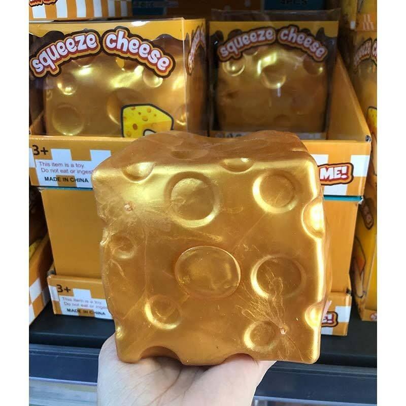 Kæmpe Cheese Squishy Ekstra Stor Sanselegetøj