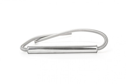 Udstødningsslange med indbygget lyddæmper Ø24 mm – 2 meter rustfri stål til dieselvarmer