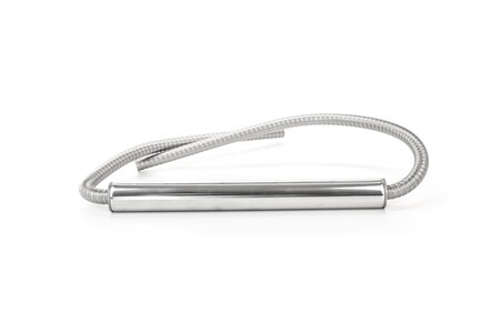 Udstødningsslange med indbygget lyddæmper Ø24 mm – 2 meter rustfri stål til dieselvarmer