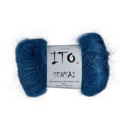Ito sensai silkmohair garn i farven denim
