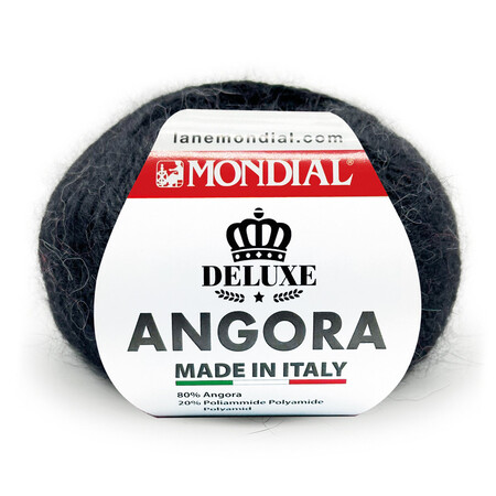 garnnoegle i angora fra mondial i farven sort 633