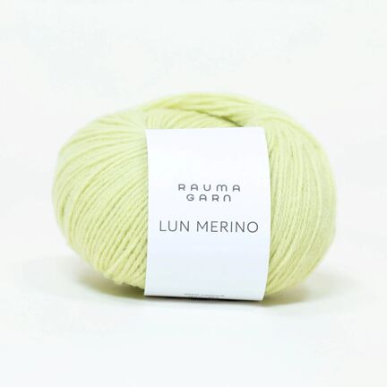 Garnet lun merino fra rauma garn i farven Pistaciecreme