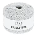 garnoegle af maerket paillettes fra lang yarns i farven hvid og silver