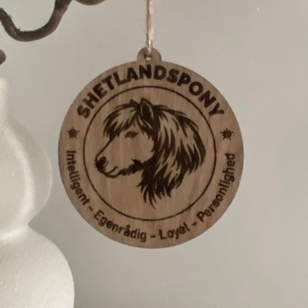 shetlandspony ornament træ by sandager