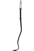 Wild Thing by Zado Whip 90 cm – sort læderpisk med langt håndtag og mange strimler.