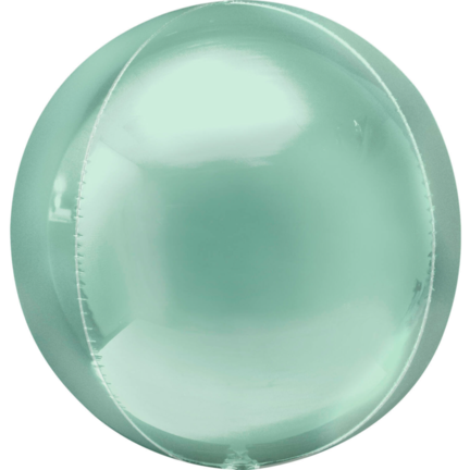 Mint grøn orbz ballon - kuglerund folieballon til helium