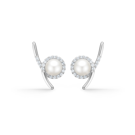 KIMBERLY silver earrings with pearls | Danish design by Mads Z