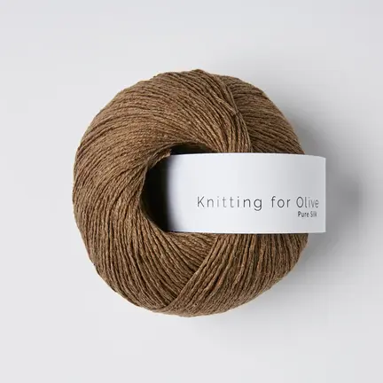 Pure silk garnnøgle fra knitting for olive i farven bark