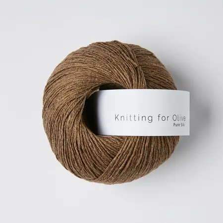 Pure silk garnnøgle fra knitting for olive i farven bark