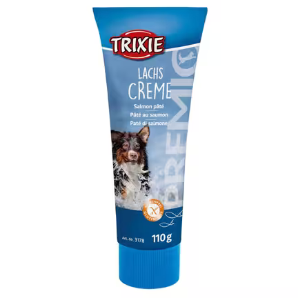 Trixie Premio Lakse Paté 110g – velsmagende hundegodbid i tube til træning og belønning