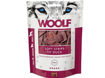 Woolf Soft strips og duck - 100g
