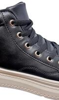 Sorte ankel sneakers hvid sål