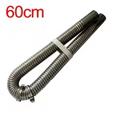 Fleksibel udstødningsslange Ø24 mm 60 cm i rustfrit stål – universel til dieselvarmere og kinafyr