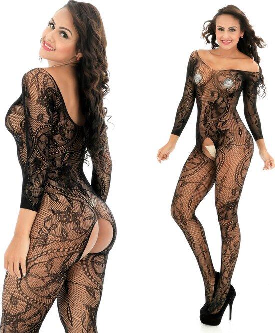 Sort Blonde Catsuit One Size