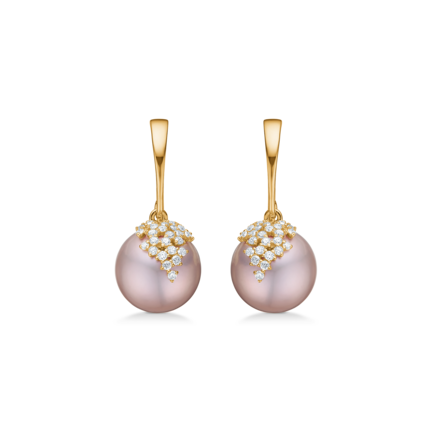 CHLOÉ earrings in 14 karat gold with diamonds | Danish design by Mads Z