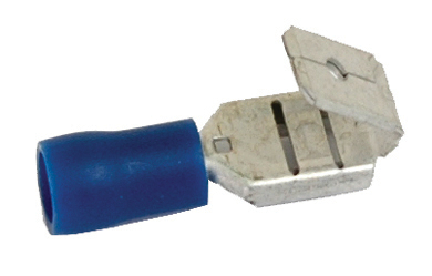 Cable lug 6.3 mm Flat Double - 20 pcs. - Blue