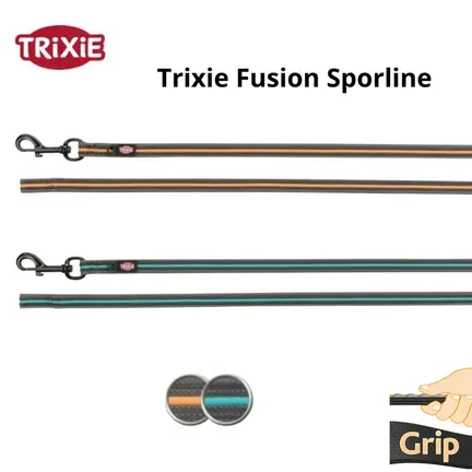 Trixie Fusion Sporline Gummieret Non-slip | 2 farver | 3 meter uden håndtag