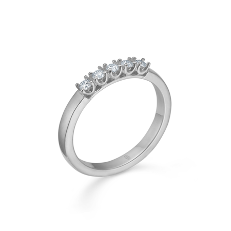 CROWN ALLIANCE diamantring i 14 karat hvidguld | Mads Z